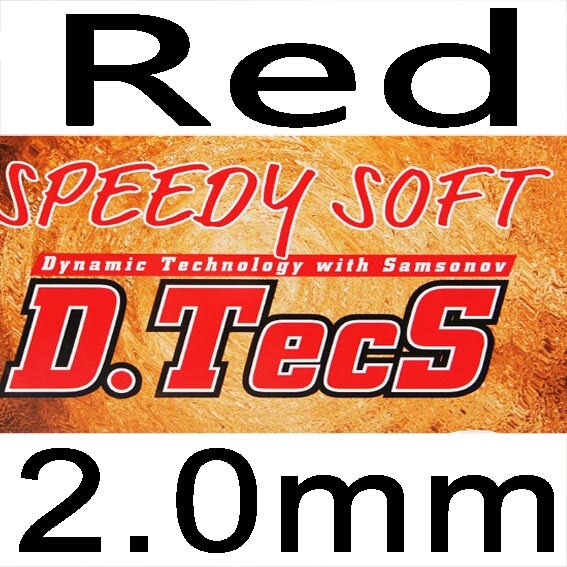 TIBHAR SPEEDY SOFT D.TECS short pips with sponge table tennis rubber ping pong tenis de mesa: red 2.0mm