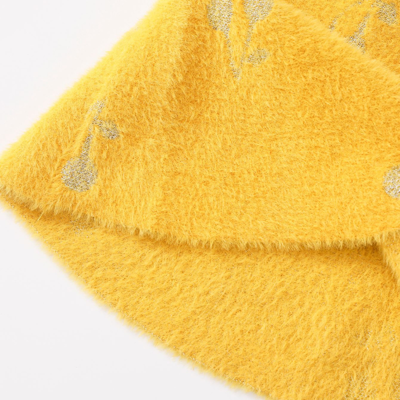 Maglioni per ragazze 2022 nuovo autunno inverno abito imitazione visone velluto lavorato a maglia abito ciliegia maglione carino ragazza bambino abiti invernali