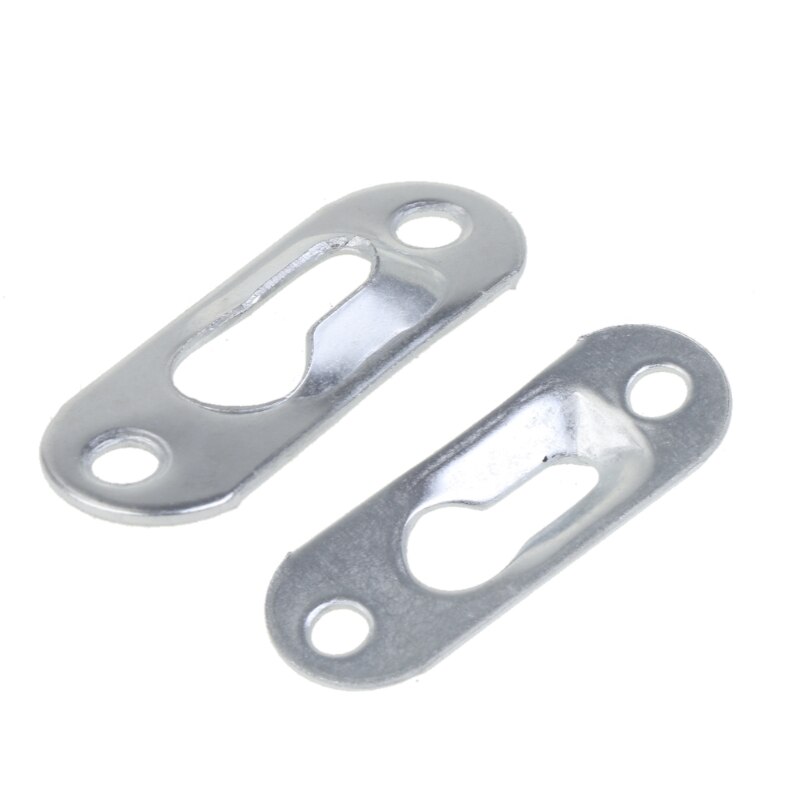 20 Stks/partij Metalen Keyhole Hanger Fasteners Voor Fotolijsten Spiegels Kast E5BE