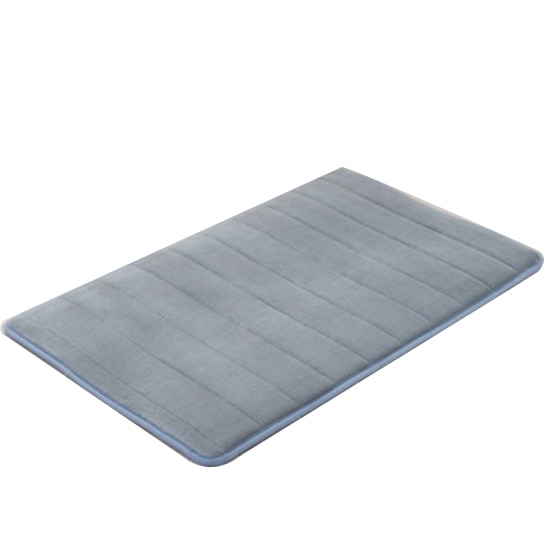 40 x 60cm vandabsorberende tæppe badeværelsesmåtte køkkendør gulvtæpper til skridsikker shaggy memory foam bademåtte: Grå