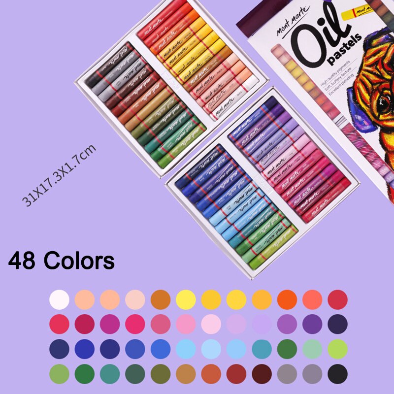 Crayons 12/24/36/48 Color Oil Pastel Water-Soluble Color Graffiti Painting Pen Crayons Art Supplies UY8