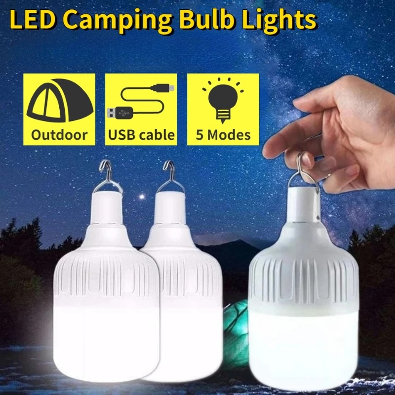 20W 40W 80W 100W Usb Oplaadbare Camping Led Nachtlampje Draagbare Outdoor Camping Lantaarnverlichting Met Haak Nood Led Lamp