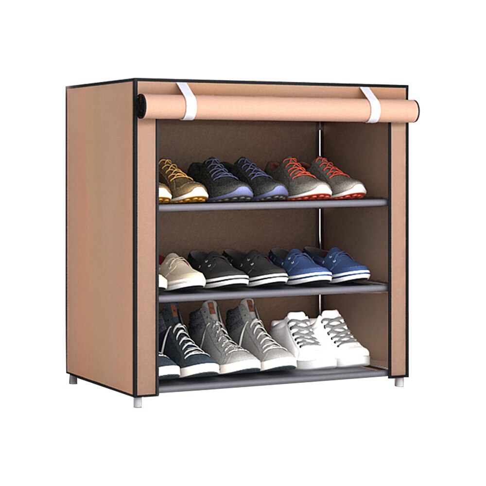 Multi Layers Shoe Rack Nonwoven Fabric Home Shoes Storage Organizer Easy to Install Shoe Cabinet Stand Holders Space Saver: Mixed Color