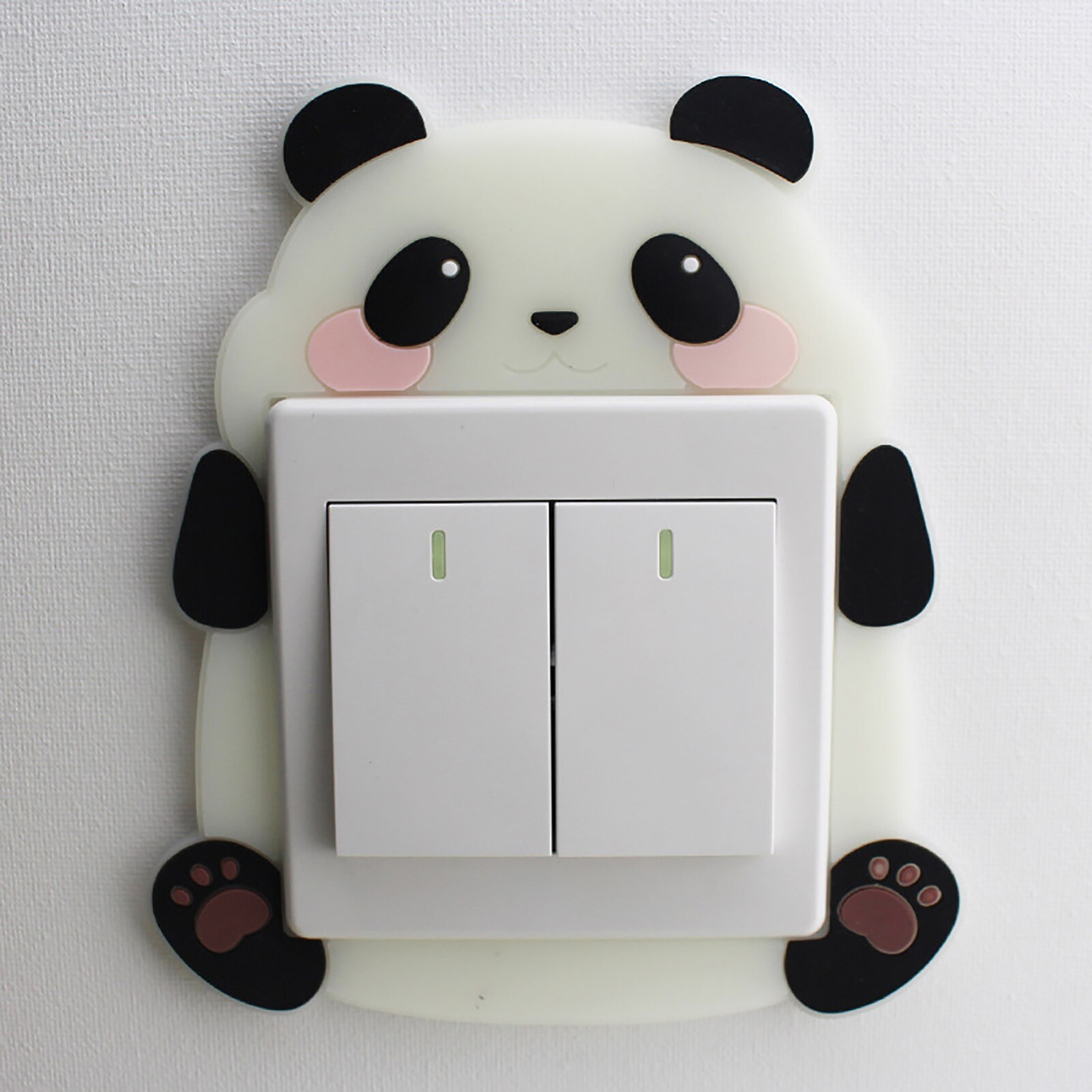Cartoon Animal Switch Cover Decor 3D Wall Sticker Home Cartoon Soft Luminous Silicone Wall Switch Sticker Bedroom Socket Cover