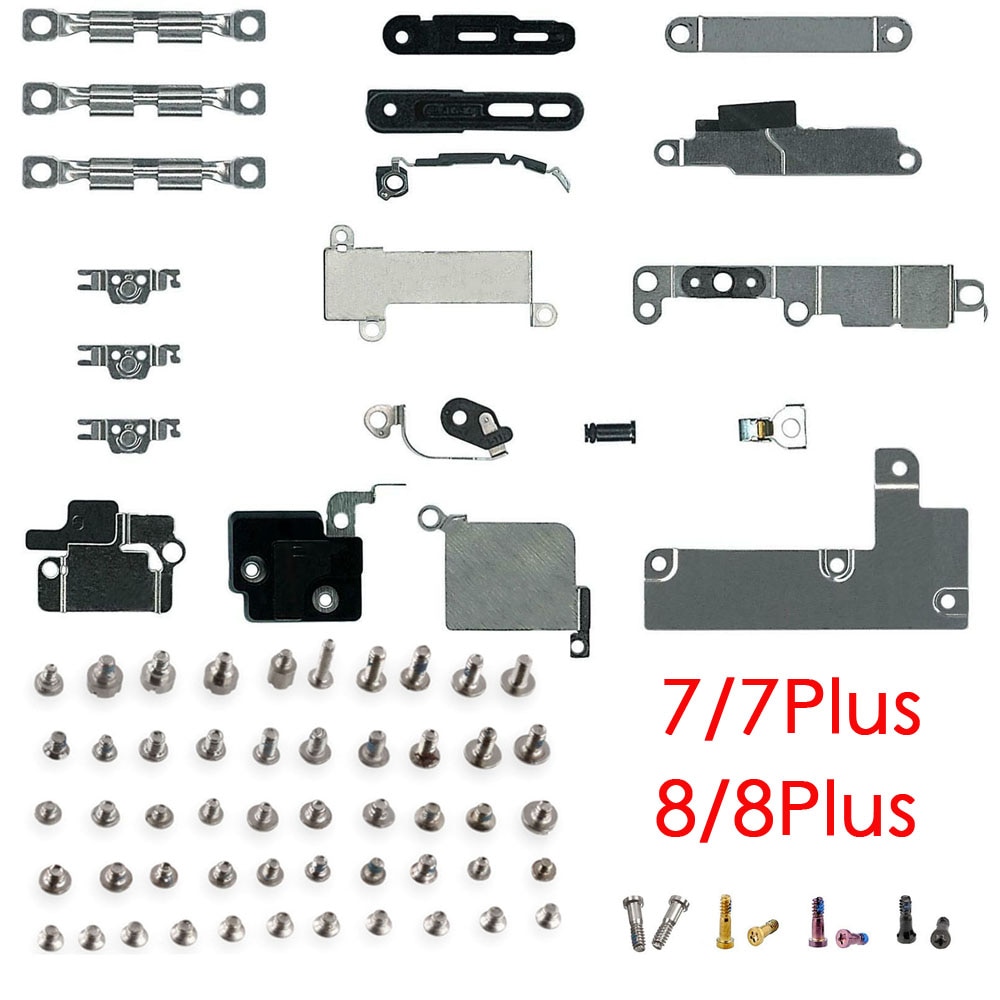 complete Small Metal Internal Bracket Kits + Full Set Screws For iPhone 7 7 Plus 8 8 Plus mobile phone parts