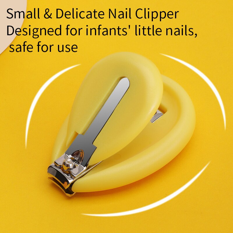 1Set Baby Nail Clippers Stainless Steel Children Safety Cartoon Newborn Nursing Nail Trimmer Hygiene Care Kit With Storage Box