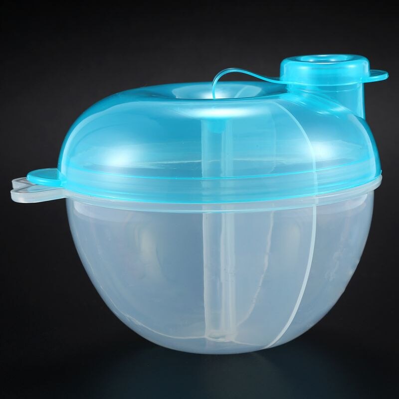 Formula Dispenser, Non-Spill Baby Milk Powder Dispenser and Snack Cup, Baby Food Storage Container (Blue)