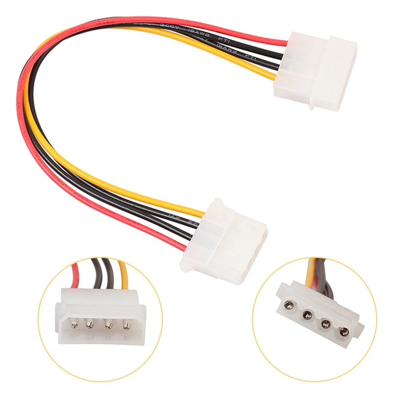 4Pin IDE Power Kabel 20cm 4 Pin Molex Male naar Molex IDE Vrouwelijke Voeding Splitter Adapter Kabel