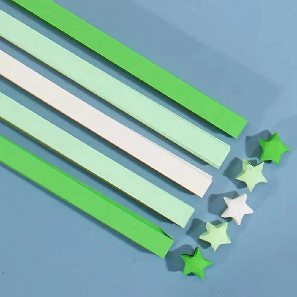 540 Stuks Origami Ster Papier Strips Geluksster Decoratie Papier Strips Vouwpapier Voor Diy Hand Kunst Ambacht Origami School Onderwijs: Goud