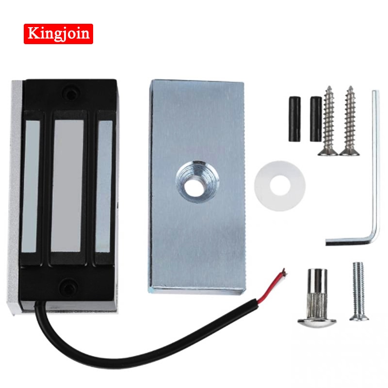 DC12V /24V electromagnetic lock magnetic lock 60Kg/100Lbs holding force for showcase cabinet door frameless glass