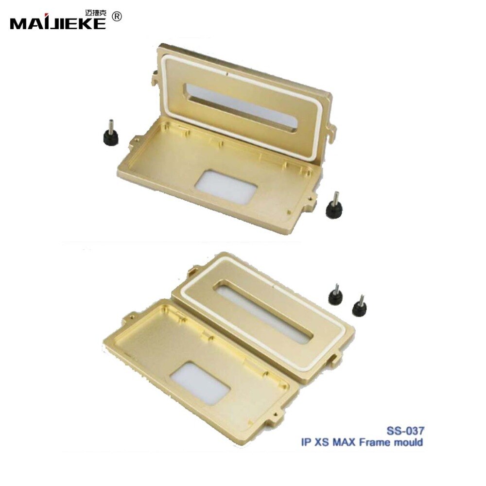 MAIJIEKE Top Frame mould for iphone XS Max glass frame cold glue holding mold for iPhone X XS Screen frame Dedicated