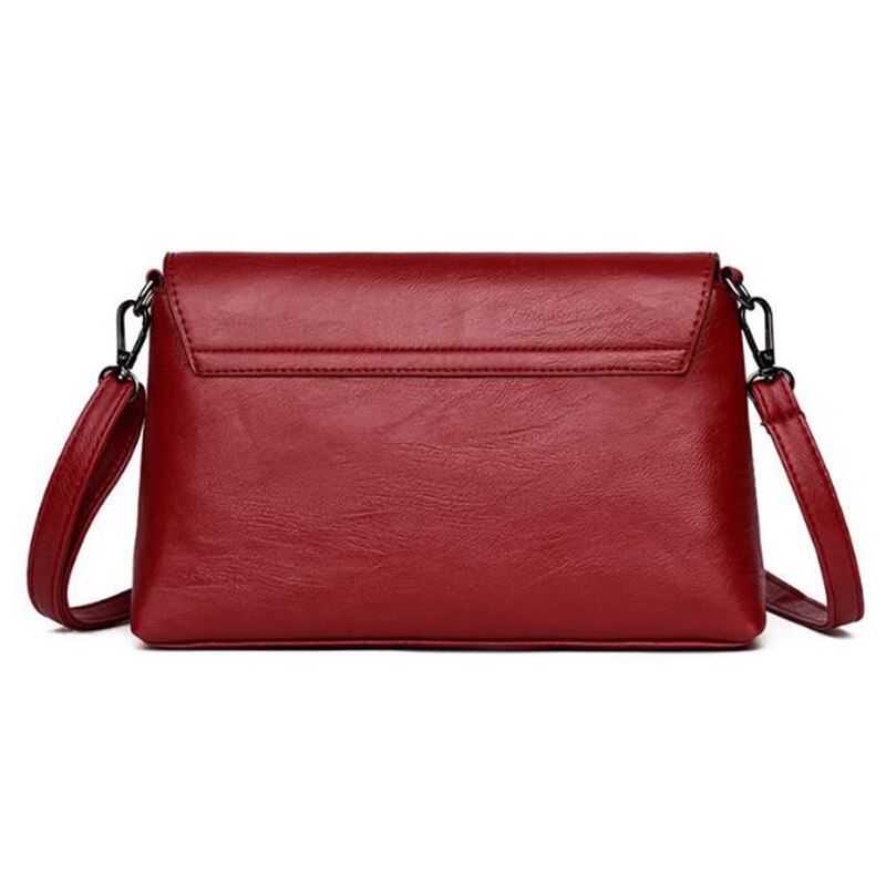 Sac à bandoulière en cuir PU pour femmes, sac à bandoulière de styliste, sac pour dames, noir et rouge