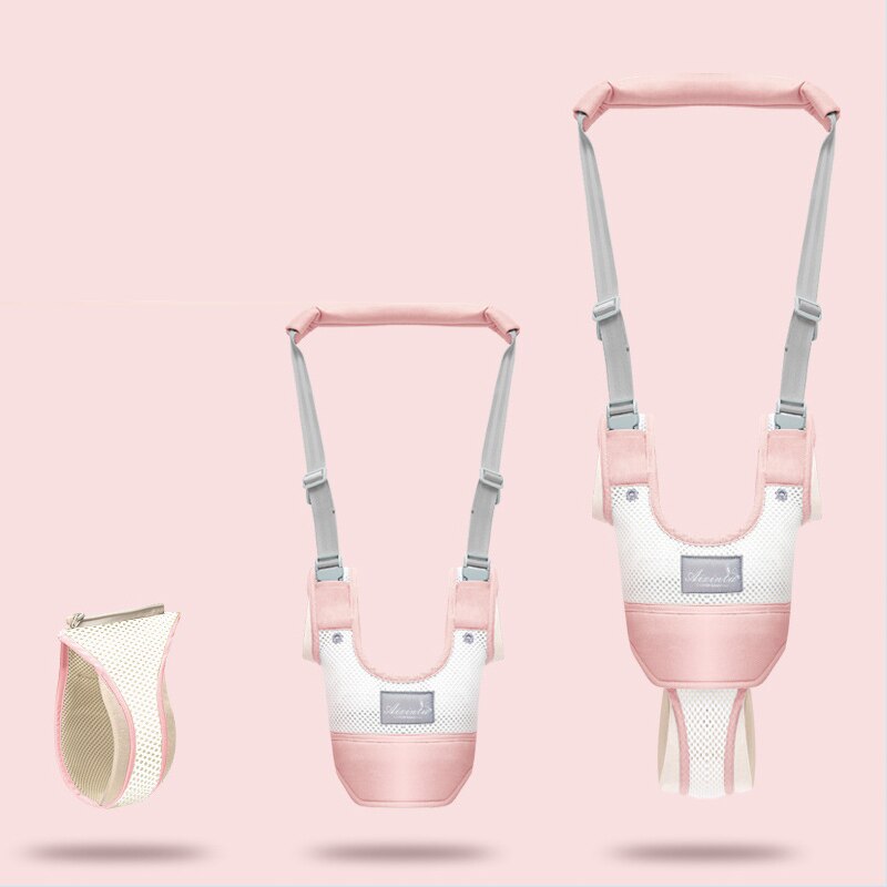 Baby Learning Walking Training Safe Keeper Toddler Harness Backpack Leash Stand Up Strap Breathable Cotton Belt Safety Reins: Pink Removable