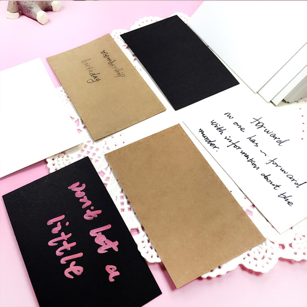 100Stck Geburtstag Karte Nostalgie retro doppelseitige leer DIY Kraft Papier Graffiti Gruß Karte Neue Jahr Postkarte Nachricht karte
