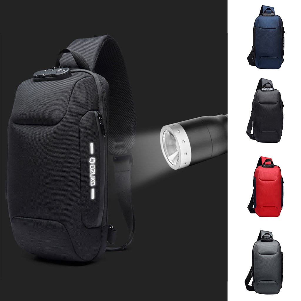 OZUKO hommes multi-fonction sac de messager Anti-vol étanche sac de voyage coffre bolsa feminina