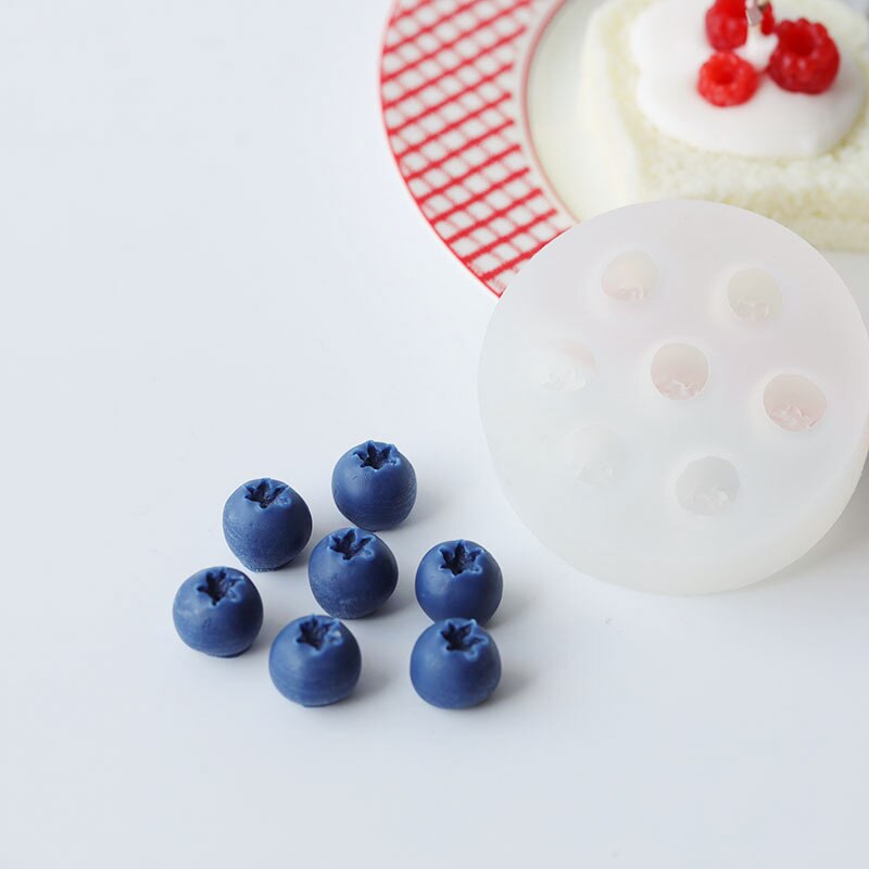 Blueberry Raspberry Wild Strawberry Simulation Fruit Silicone Mold Chocolate Baking Cake Aroma Candle Mold Cake Decorating Tools