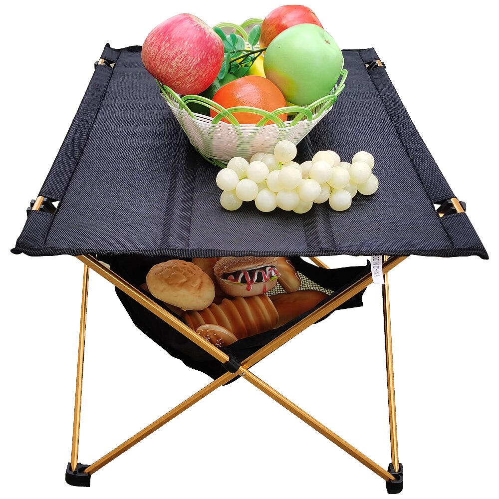 Portable Folding Camping Table Outdoor Canopy Cooking Fold Out Desk Board Lightweight Metal Camping Folding Table
