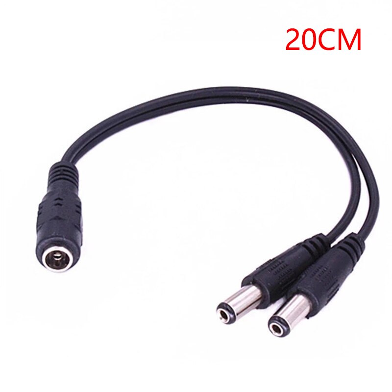 Dc 1 to 2/3/4/5/8 power split splitter kabel 2.1*5.5mm for cctv kamera sikkerhet dvr tilbehør led lys stripe