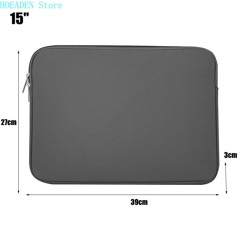 Coque pour Ordinateur Portable et Tablette 12, 13, 14, 15 et 15,6 Pouces, Étui à Fermeture Éclair, Compatible avec Macbook AIR et PRO Retina: Gray 15 Inch