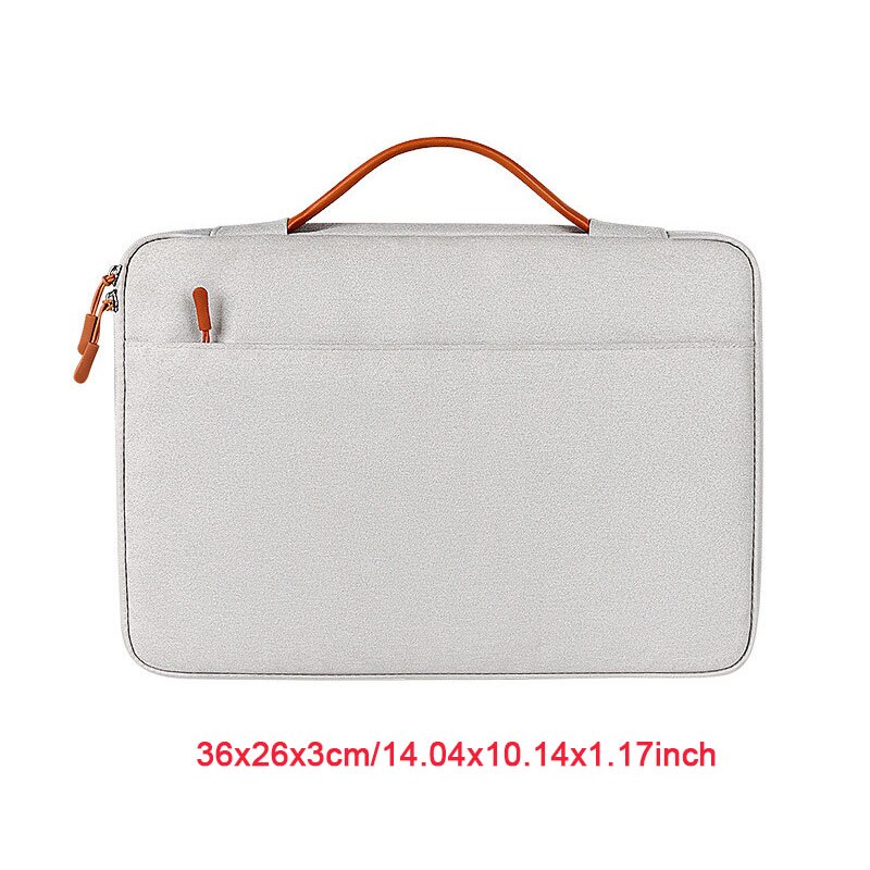 Portable Waterproof Briefcase Men's Women's Notebook Bag Documents Ipad Storage Pouch Office Business Travel Organize Handbag: Gray 13inch