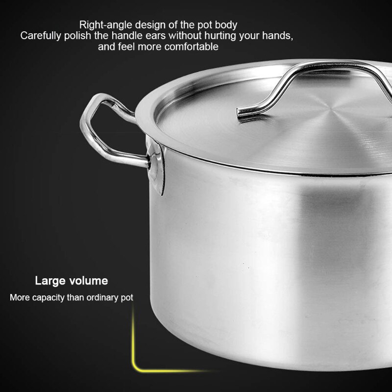 1.5/1.8L Rvs Bak Pan Met Cover Helper Handvat Keuken Pan Pot