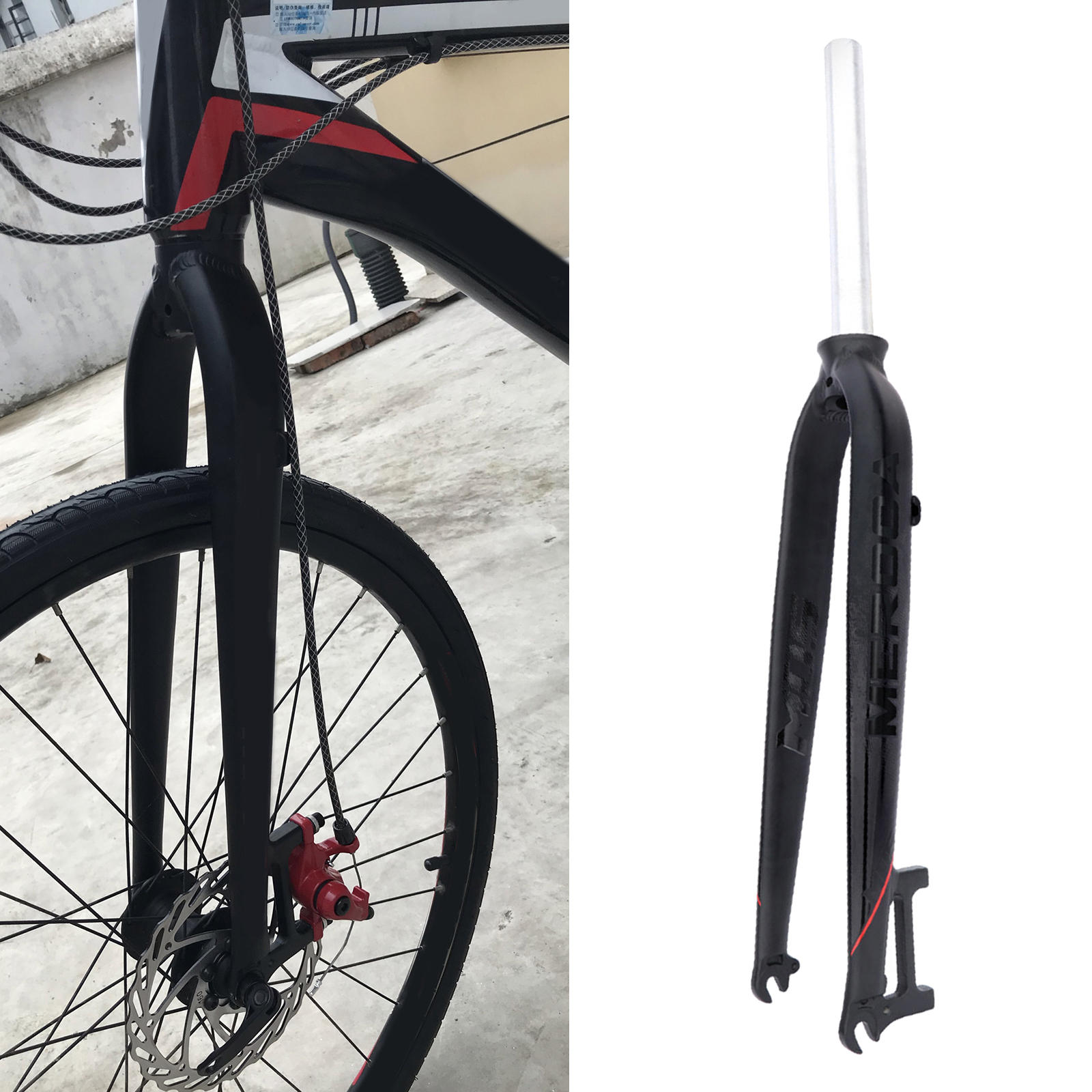 Rigid Disc Brake MTB Fork 26/27.5/29&quot; 28.6mm Threadless Straight Mountain Bike Front Fork