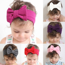 Toddler Girls Kids Headband Baby Girl Big Bow Hairband Headband Stretch Turban Knot Baby Turbans Accessoire red yellow