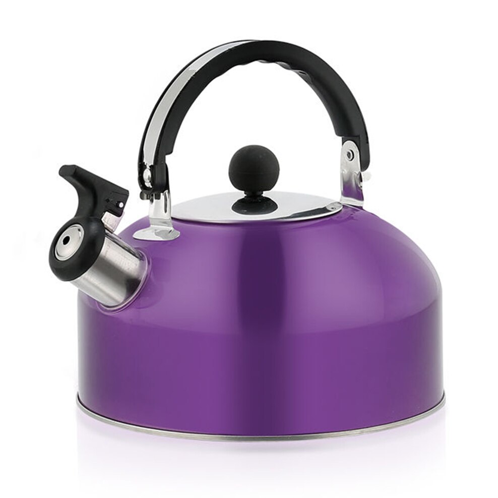2.5L Boiling Water Pot 304 Stainless Steel Automatic Whistle Kettle Special Teapot For Induction Cooker Colorful Beep Kettle: Purple