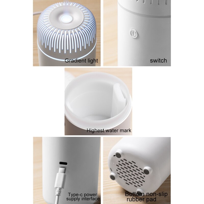 Humidificateur d&#39;aromathérapie de voiture, brumisateur d&#39;aromathérapie de voiture USB 100ML diffuseur d&#39;arôme d&#39;air ultrasonique pour maison/chambre à coucher