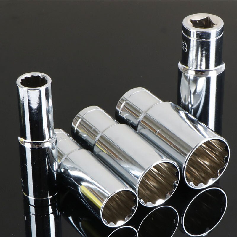 1Pcs 1/2" Drive 12 Point Deep Socket Wrench Head Cr-V Anti-rust Torx Socket Set 78mm Length Sleeve for Ratchet Wrench Head Tool