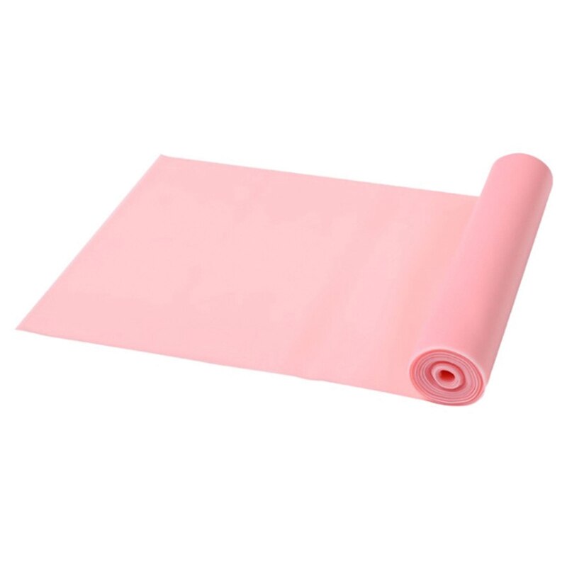Yoga indoor spanband fitness oefening pilates stretchen lint riem trek elastische band benodigdheden: Roze