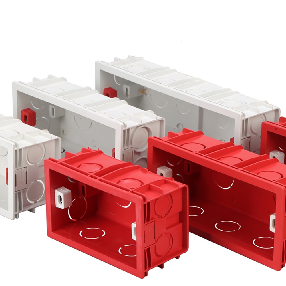 Wall Mounting Box Junction Boxes Bottom Cassette for Light Switch Socket 186mm 144mm 107mm Decoration Home Universal Model 118