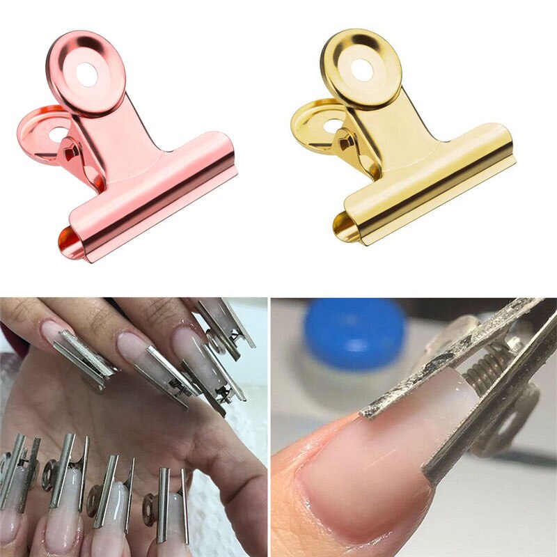 Stainless Steel Multi-Function Nail Clip Shaping Tweezers C Curve Nail Pinching Clips Nails Art Pinching Tool Clip