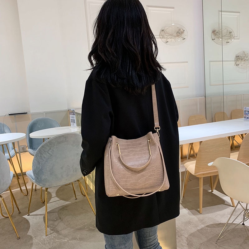 RanHuang sacs à main de pour femmes sacs seau en cuir Pu Alligator sacs à main sacs à bandoulière filles sacs de messager