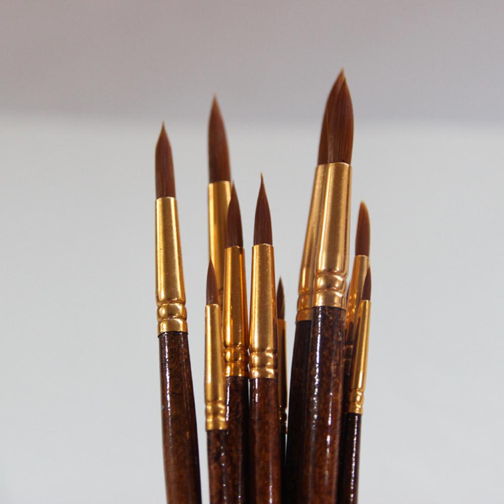 12Pcs Oil Watercolour Drawing Art Painting Drawing Brush Art Supplies Painting Craft Artist Paint Brushes Set