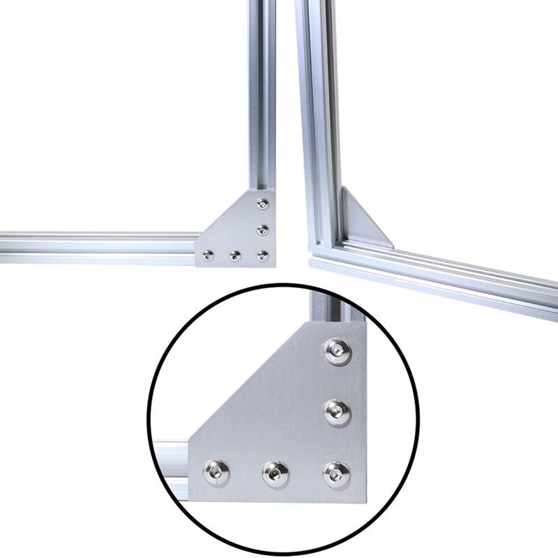 16 Teile/los 3D Drucker L-Förmigen Aluminium 5 See 60X60mm Anschluss Platte für V-Mutter/L-Mutter Aluminium Extrusion