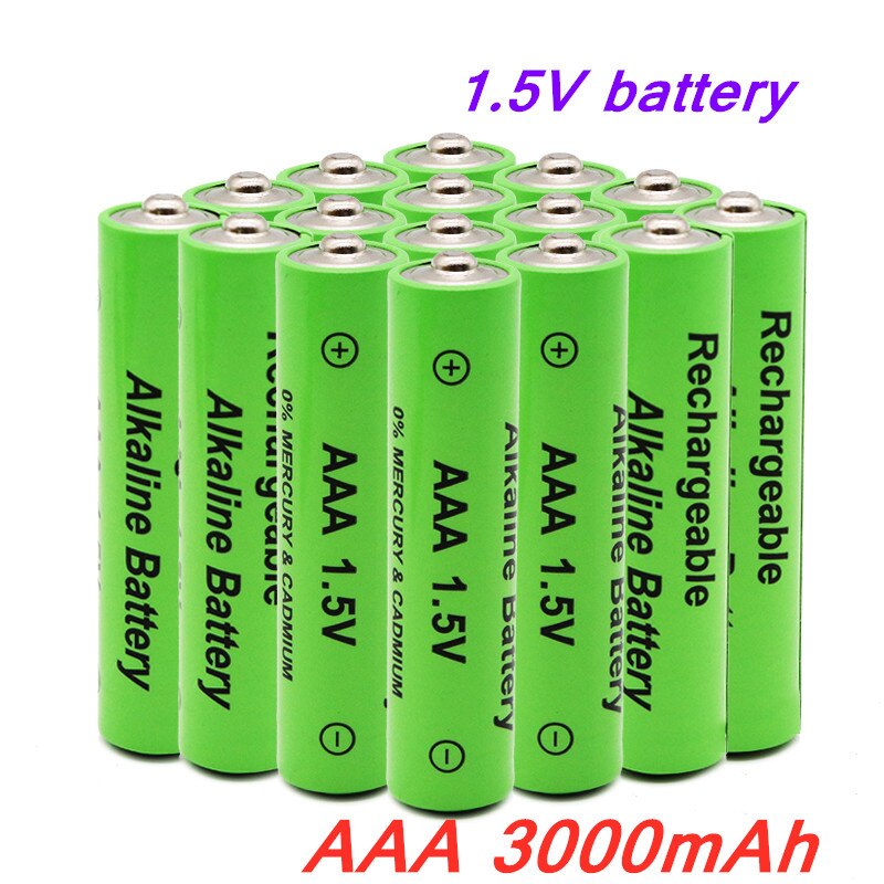 3000Mah 1.5V Aaa Alkaline Batterij Aaa Oplaadbare Batterij Voor Afstandsbediening Speelgoed Batery Rookmelder Met lader