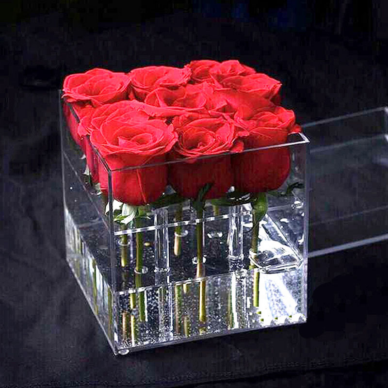 Mode Acryl Bloemen Box Rose Houden Verse Doos Water Jets Voor Bloemen Rose Sieraden Display Sieraden Rose Opslag doos