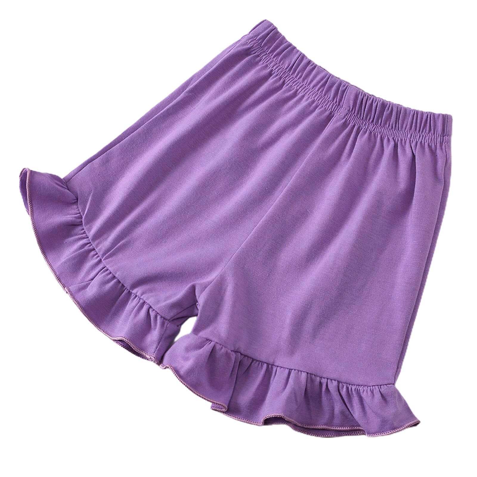 Tenues d'été pour bébés filles, manches volantées imprimées de fleurs, hauts à nœud papillon + Shorts à volants de couleur unie + vêtements à bandeau