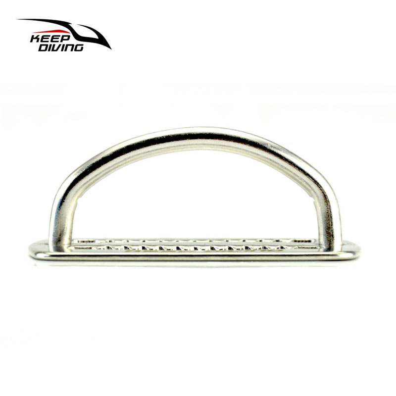 Scuba Diving 316 Stainless Steel 5cm Weight Belt Keeper with D Ring Harness