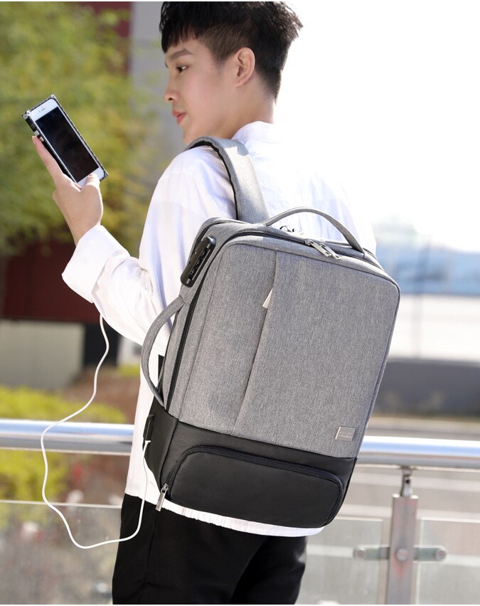 Chuwanglin herre rygsæk bærbare rygsække 15.6 '' anti tyveri mandlige notebook rejse rygsæk kontor kvinder rejse taske  t120507