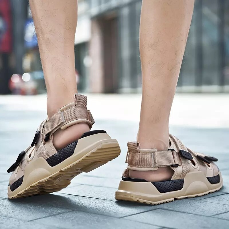 Troadlop gladiator mænd sandaler behagelige strappy sko afslappet sommer fodtøj rom stil strand sko til mænd