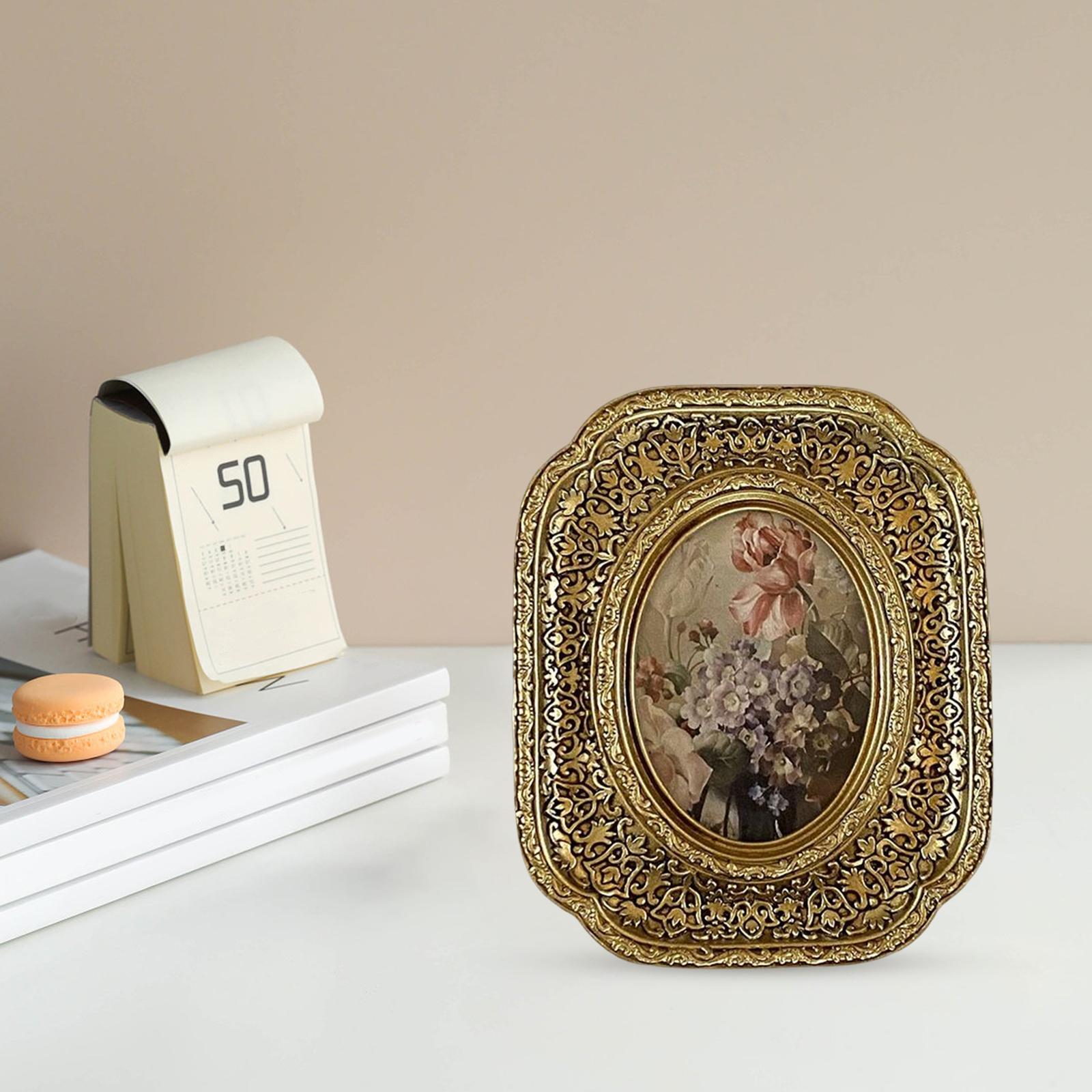 retro-Stil verzierten Bilderrahmen Blumen geprägt Tischplatte Zauberstab montiert Ornament Barock Foto rahmen für Hochzeits flur Neujahr: Weiß