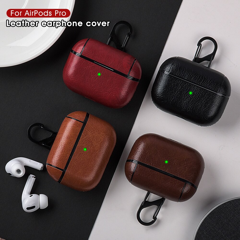 Pentru apple airpods pro 3 husă din piele pentru căști husă rezistentă la șocuri pentru airpods 3 2 1 cutie de încărcare pentru căști wiilress stil business