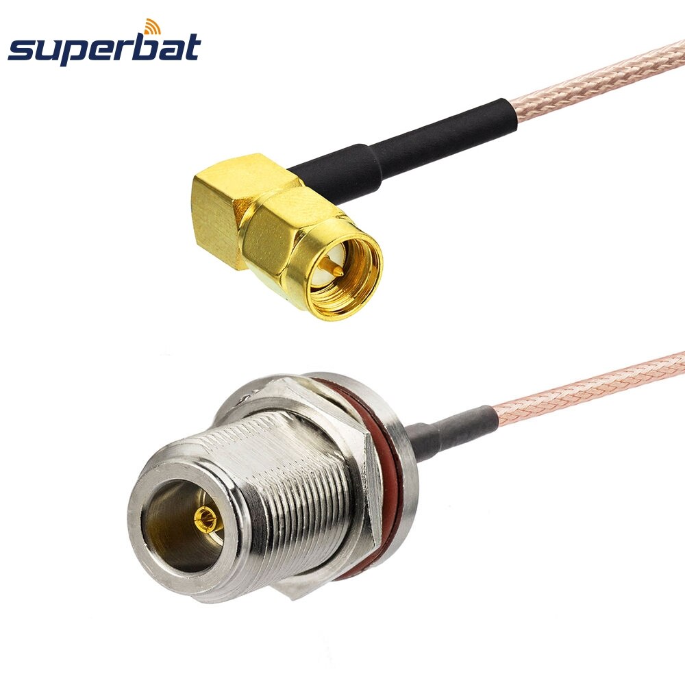 Superbat N Vrouwelijke Schot O-Ring Rechte Naar Sma Male Haakse Connector Pigtail Kabel RG316 50Cm Voor wifi Antenne