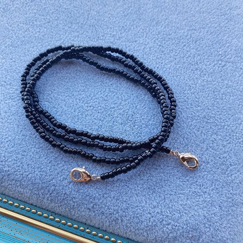 Cadena de perlas simulada para mascarilla de mujer, cadena de cuentas con cadenas para gafas de sol: C1