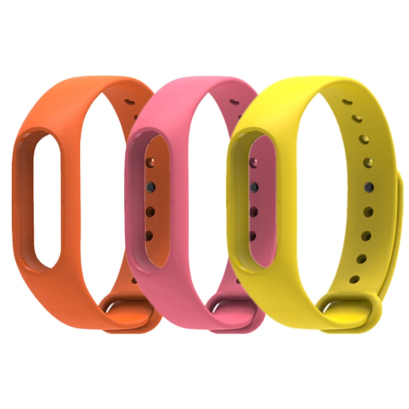 Til xiaomi mi band 2 rem, der erstatter smart armbåndstilbehør tofarvet mi band 2 armbåndsrem  mi 2 silikonestrop armbånd: 3 farve 2