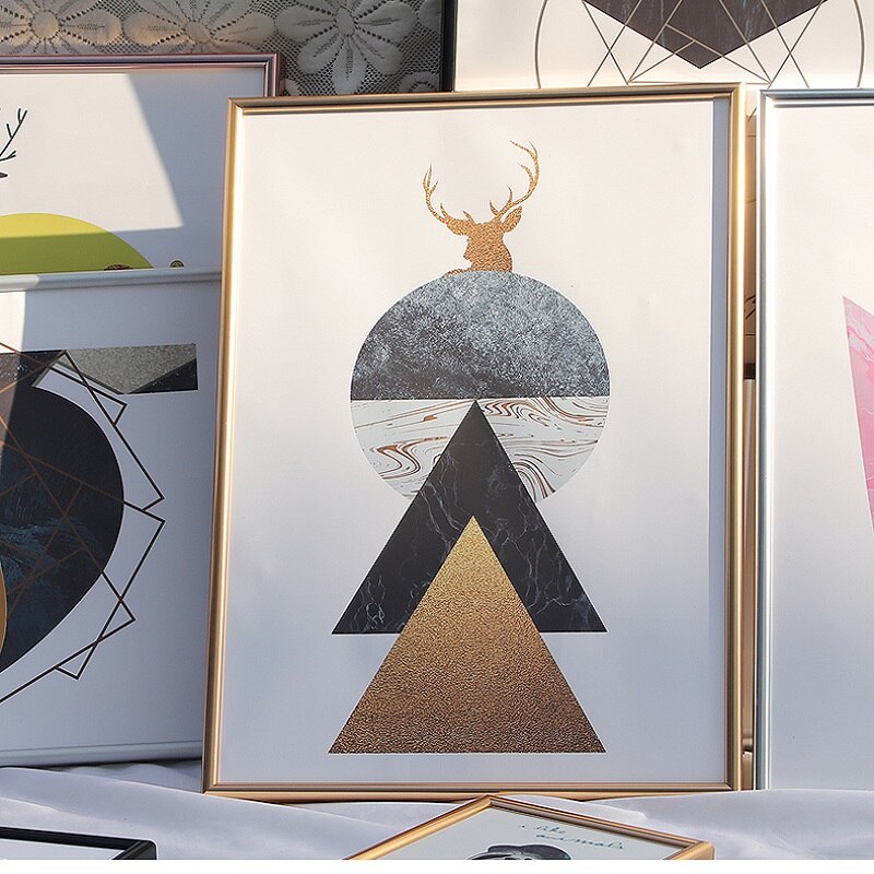 Aluminum alloy Photo Frame 16 inch Narrow side poster outer Frame A4 Picture Frame wall hanging A3 quadros decorativo