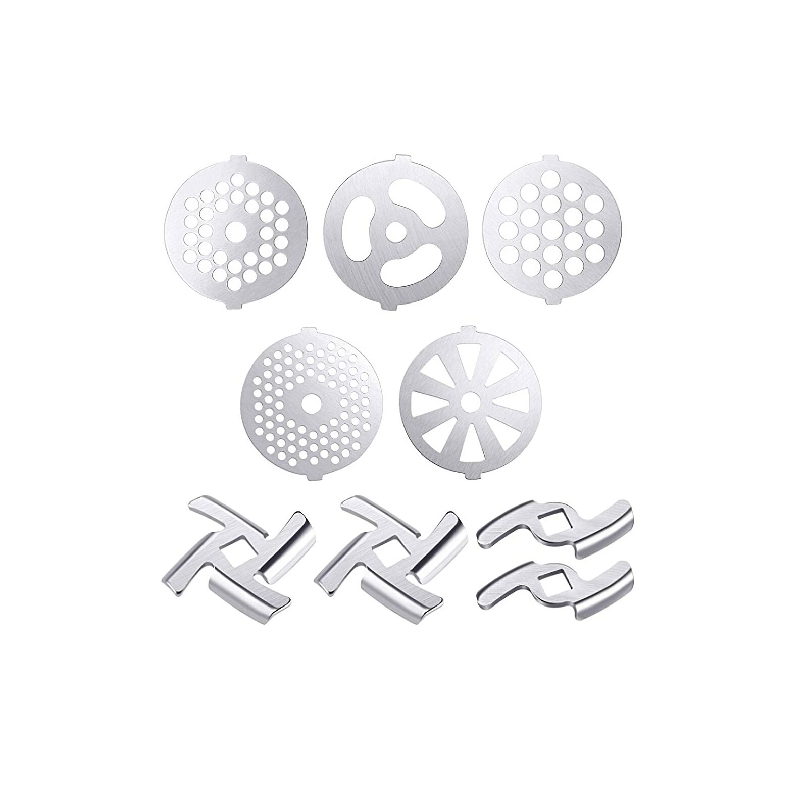 9PCS Electric Meat Grinder Cutters Blades Kitchen Food Sausage Mincers Meat Grinders Parts Kitchen Food Processors: Default Title