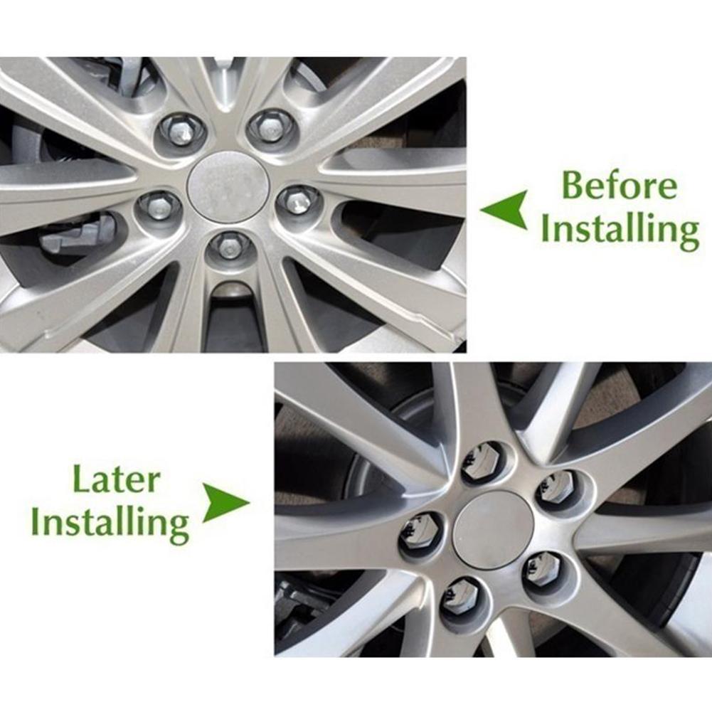 20Pcs Car Wheel Nut Caps 17/19/21mm Auto Hub Screw Cover Bolt Rims Exterior Decoration Special Socket Protection Dust Proof